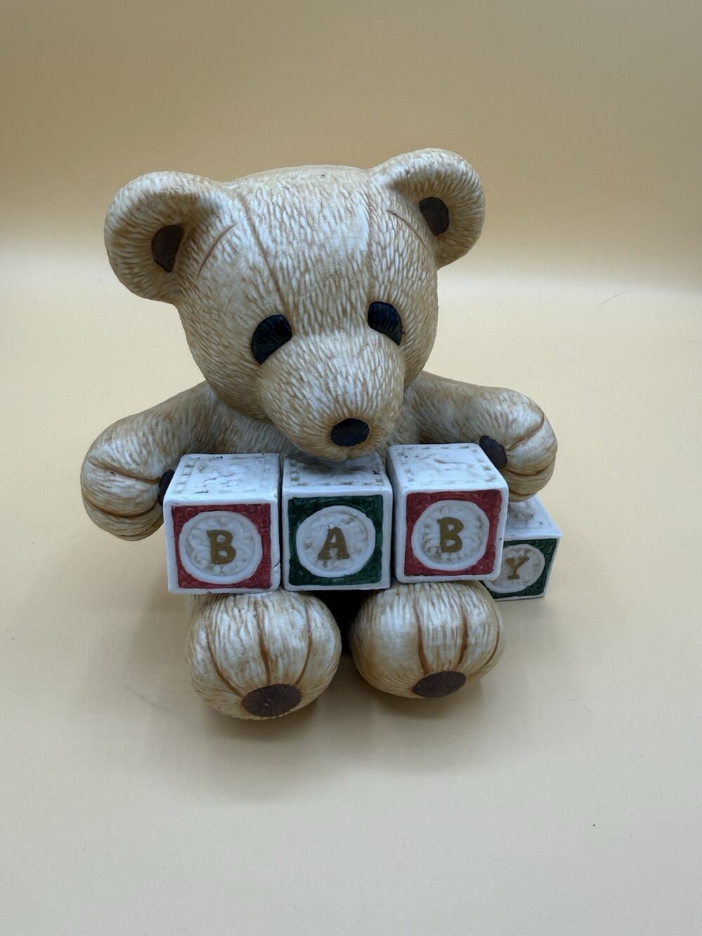 Stitch by Gund Baby Teddy Bear ABC Blocks Bank Coin Piggy Bank Korea VTG